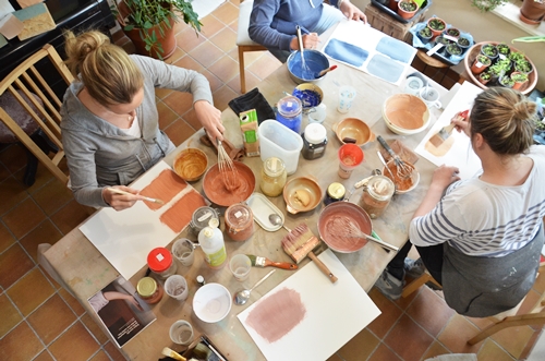 Atelier peinture murale naturelle argile chaux huile habiter au naturel liège 1